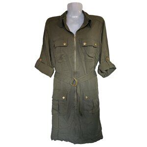 Versatile Green Cargo Style Dress Size 10